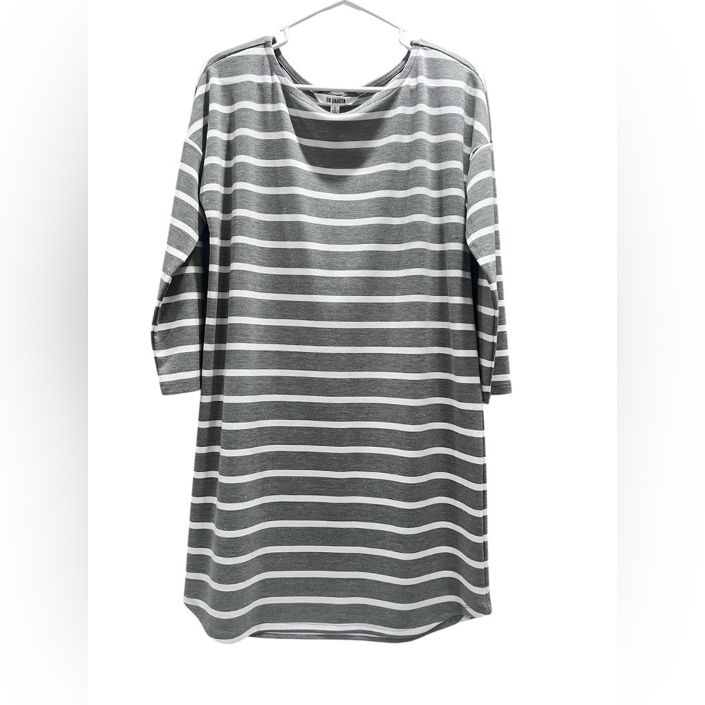 BB Dakota Gray and White Striped Teresa